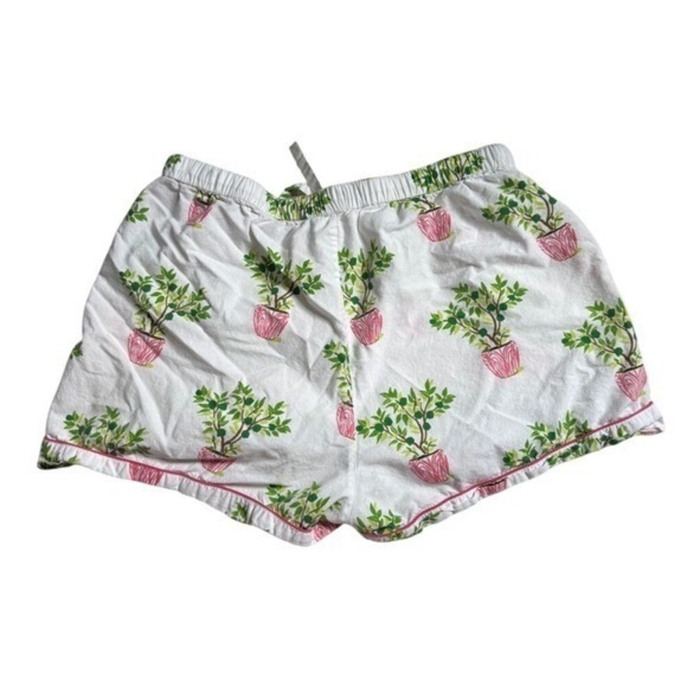 Printfresh White Meyer Lemon Organic Cotton Pajama Shorts M Whimsical Maximalist - Picture 2 of 8